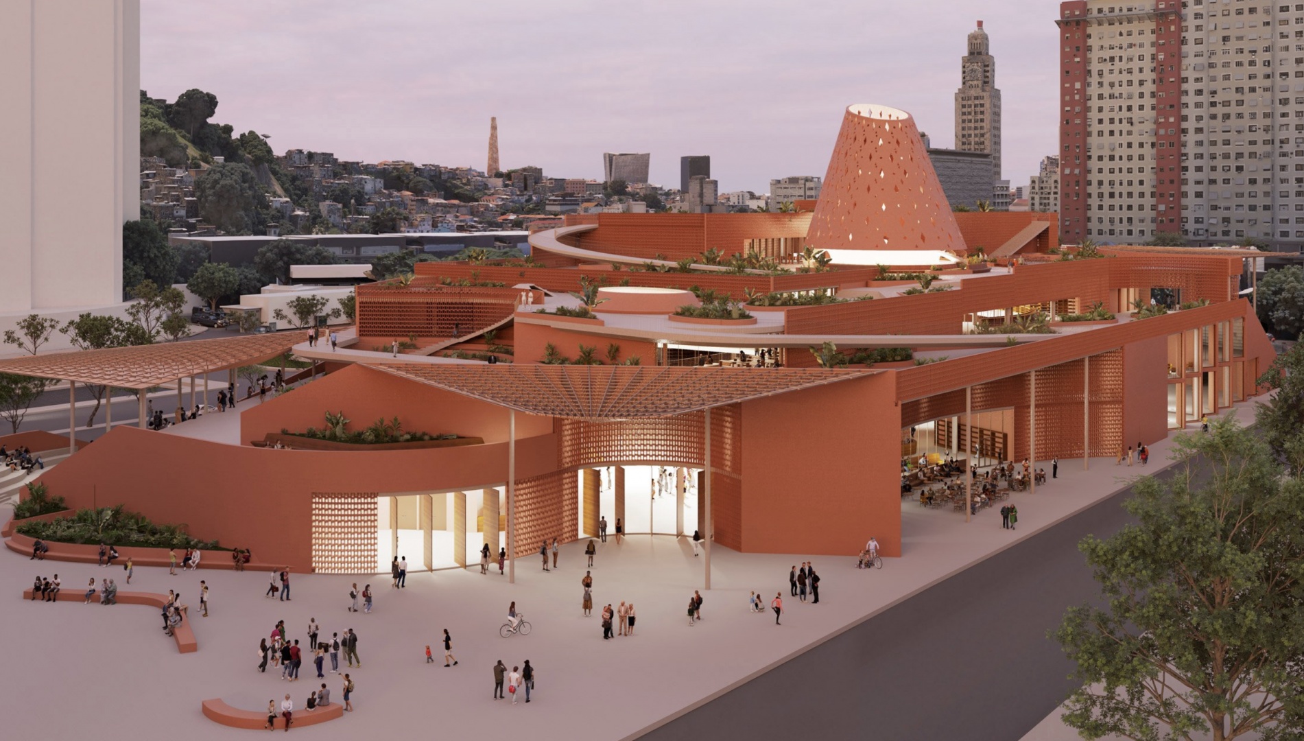 Kéré Architecture представила проект библиотеки в Рио-де-Жанейро