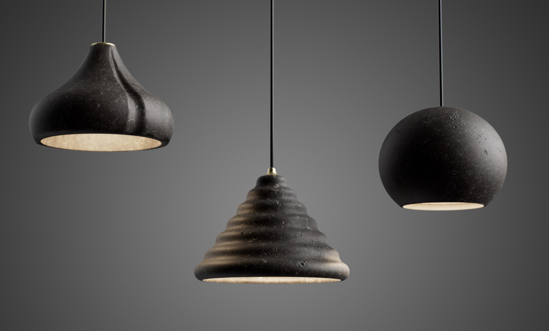 Foscarini выпустил светильники из материала на основе лавового камня Foscarini выпустил светильники из материала на основе лавового камня