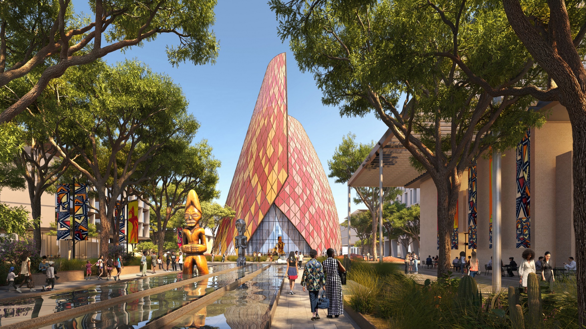 Foster + Partners показали проект аэротрополиса в Анголе