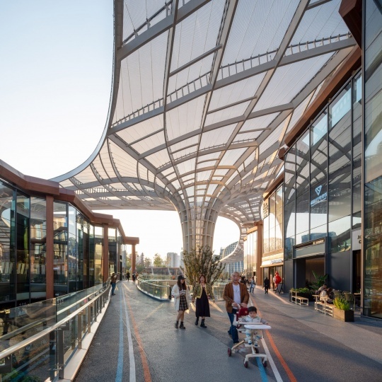 Pelli Clarke & Partners построили городской квартал, вдохновленный бамбуковым лесом