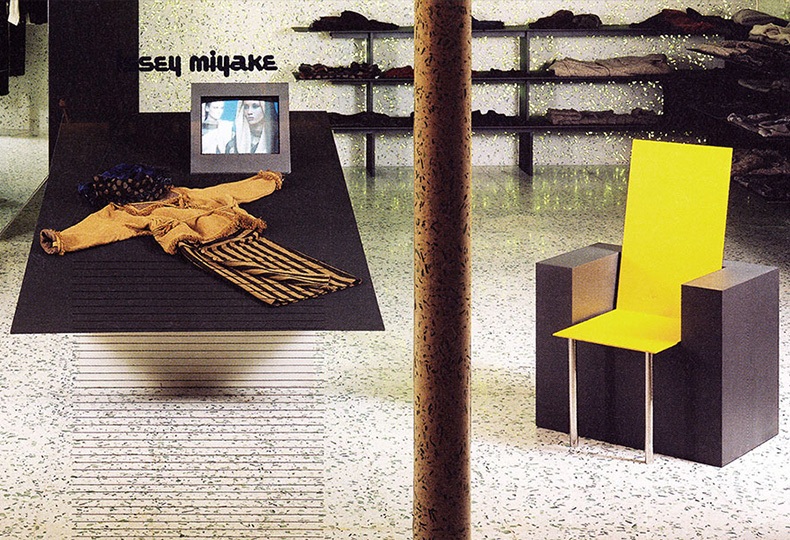 Интерьер бутика Issey Miyake в Нью-Йорке, 1984
