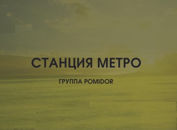 Проект «Станция метро» Проект «Станция метро»