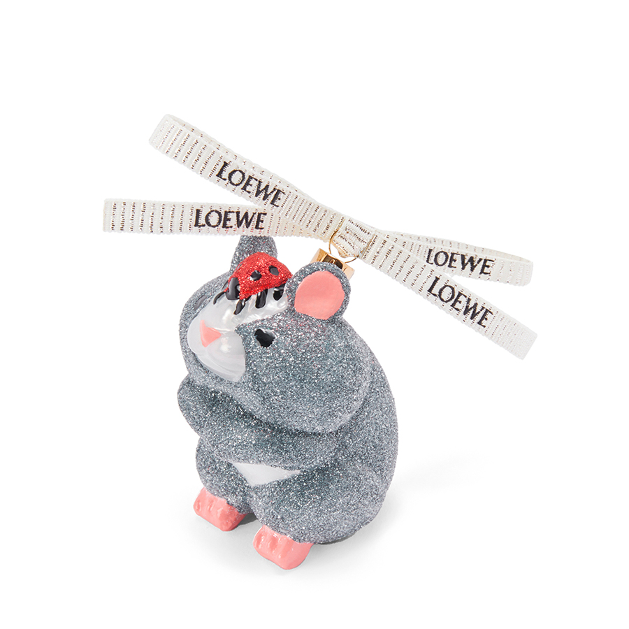 Hamster bauble in blown glass