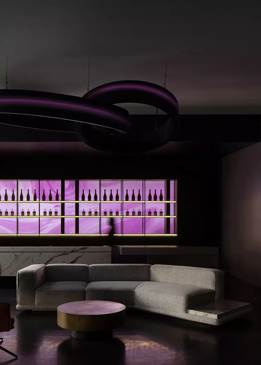 Ломаные линии и сложная геометрия в интерьере выставочного зала в Китае — проект Topway Space Design