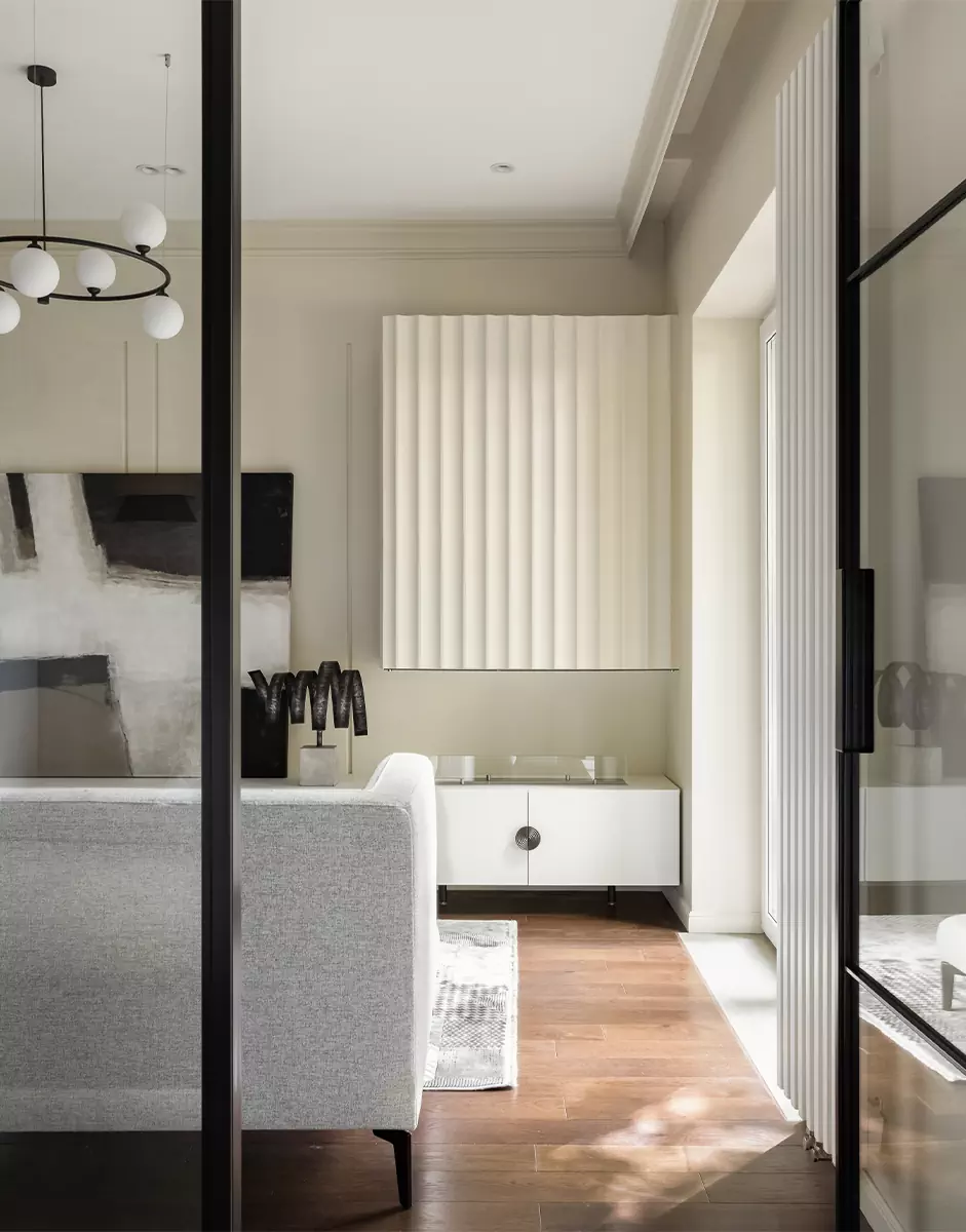 Лаконичный интерьер небольших апартаментов под сдачу в аренду — проект Альбины Кречетовой