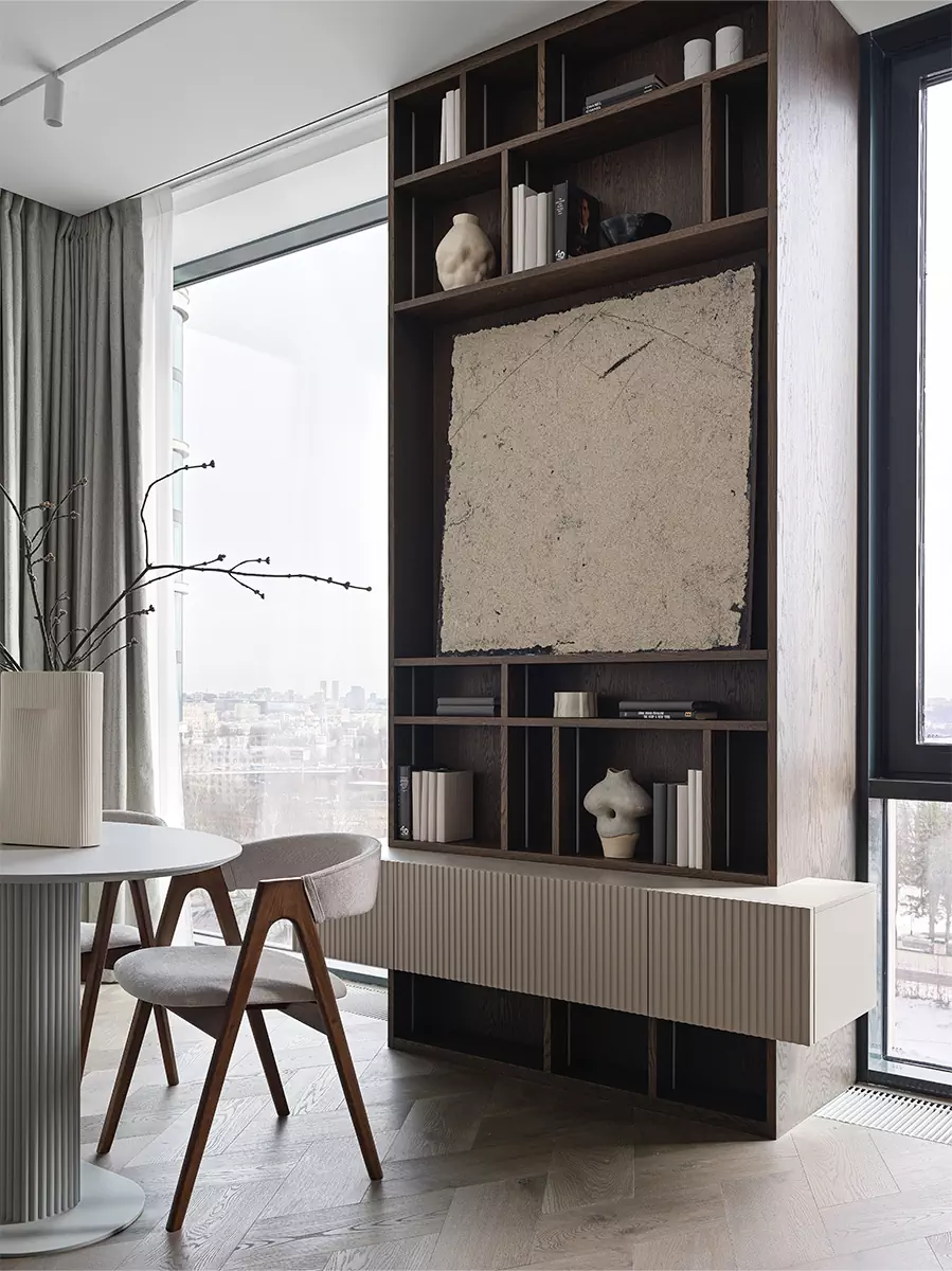 Спокойный интерьер московских апартаментов для молодой девушки — проект студии A&ES