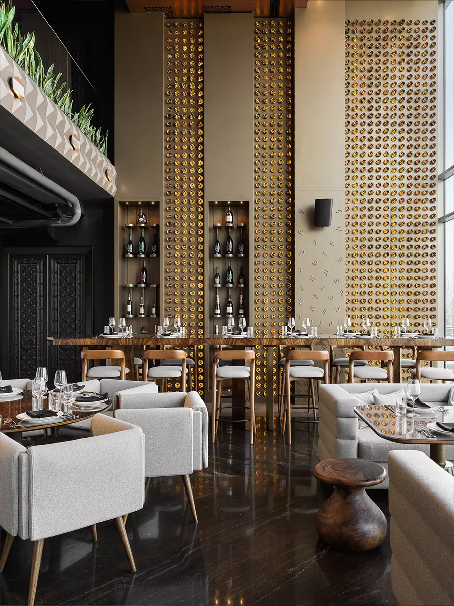 Отсылки к локальной культуре в интерьере премиального ресторана в Ереване — проект Elena Krylova Studio