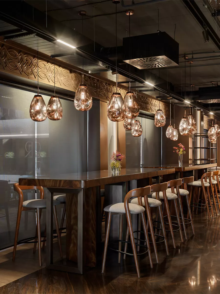 Отсылки к локальной культуре в интерьере премиального ресторана в Ереване — проект Elena Krylova Studio