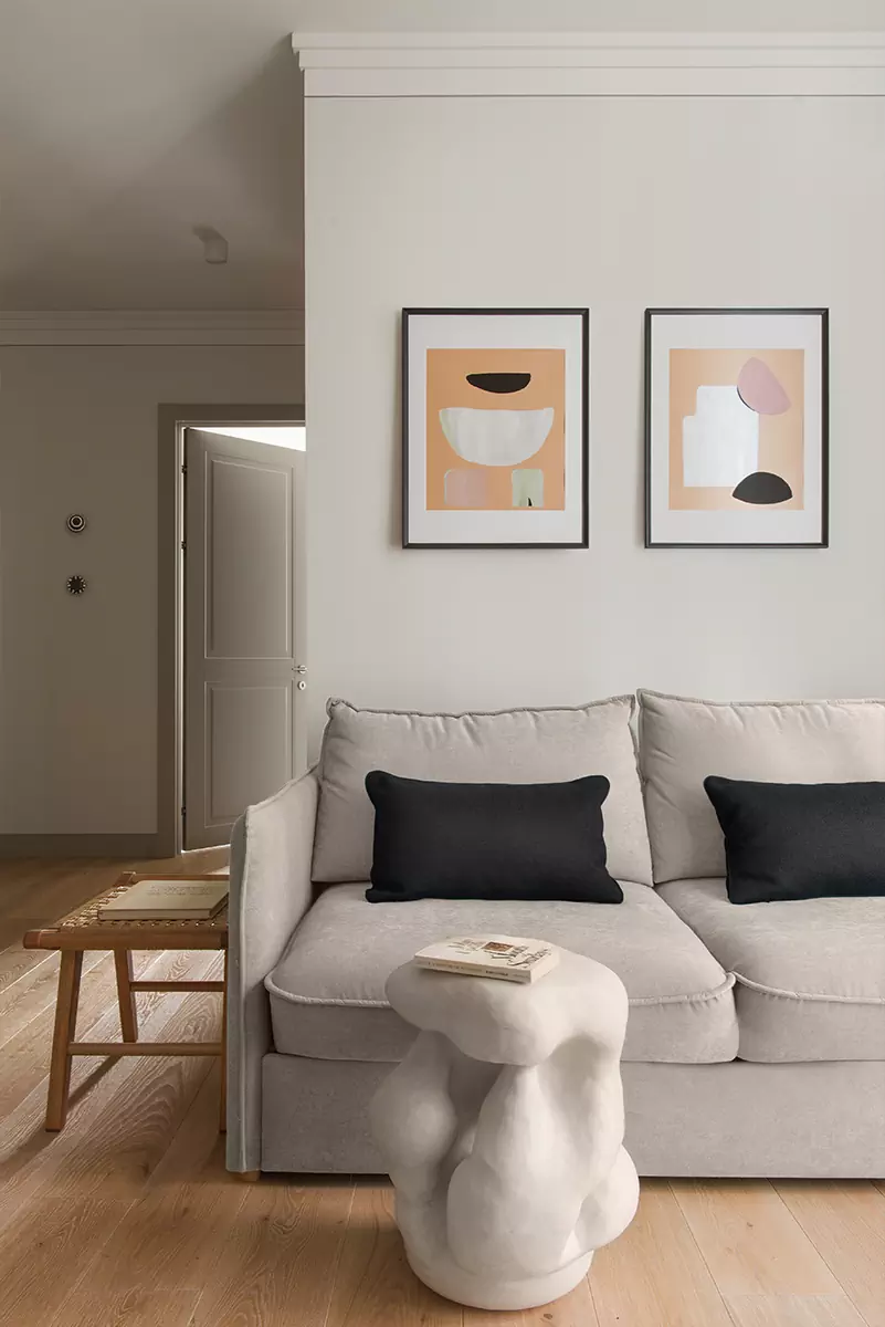 Бархатистые полутона в интерьере квартиры для мамы с дочкой — проект Екатерины Владимировой