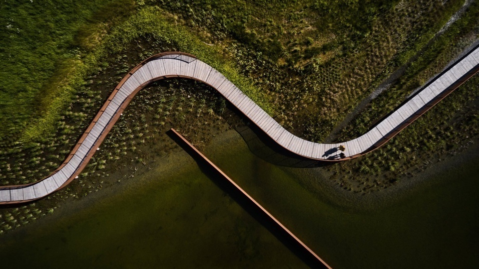 White Arkitekter спроектировали ливневый пруд в Уппсале