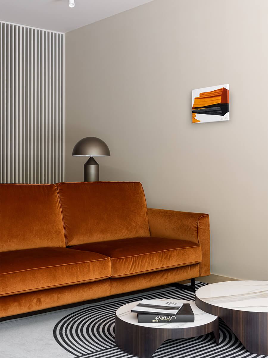 Современное искусство и яркие акценты в интерьере квартиры с террасой — проект Елены Ерашевич