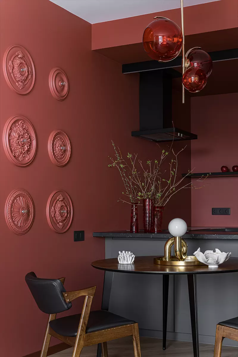 Винтажная мебель и яркие акценты в интерьере квартиры под сдачу в аренду — проект Ольги Коваленко