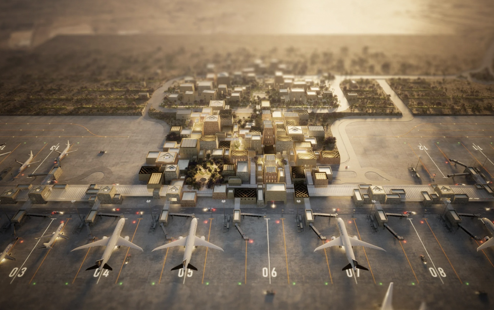 Foster + Partners проектируют новый терминал аэропорта в Саудовской Аравии