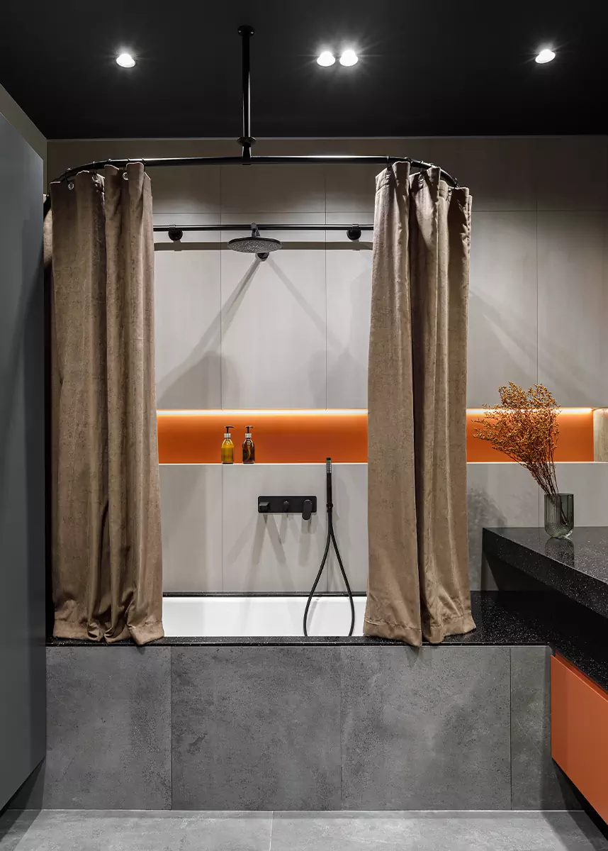 Сочетание бордового и терракотового в интерьере квартиры для большой семьи — проект дизайн-студии Полины Агафоновой