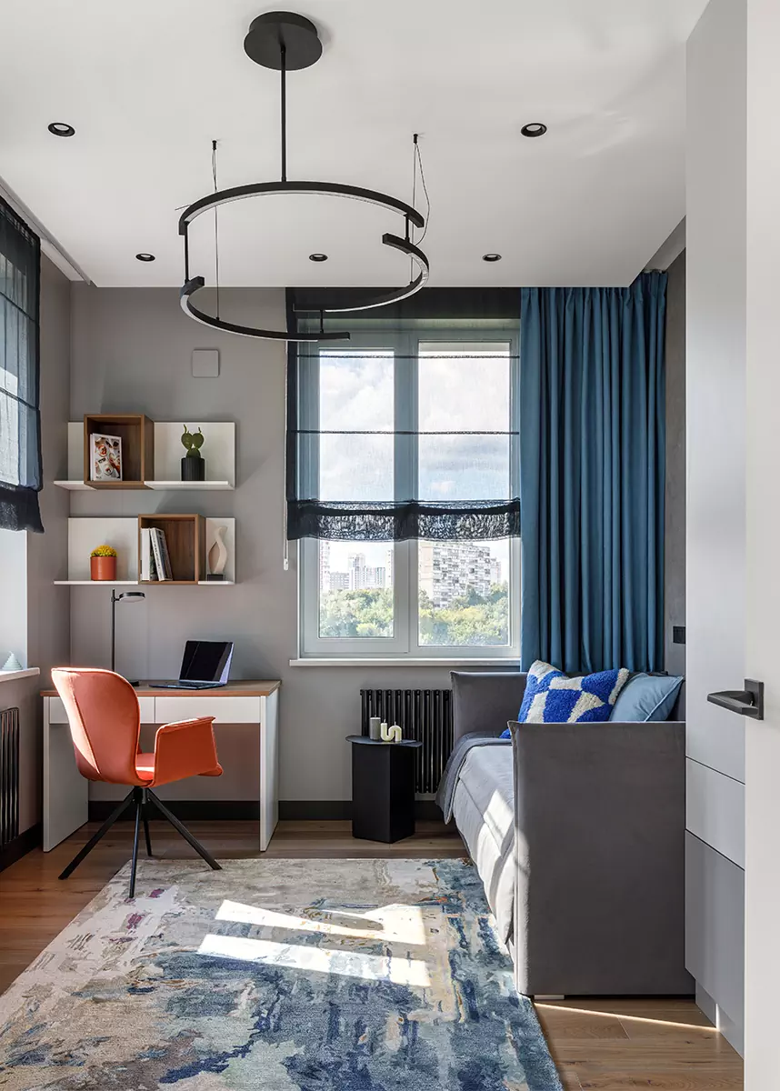 Сочетание бордового и терракотового в интерьере квартиры для большой семьи — проект дизайн-студии Полины Агафоновой