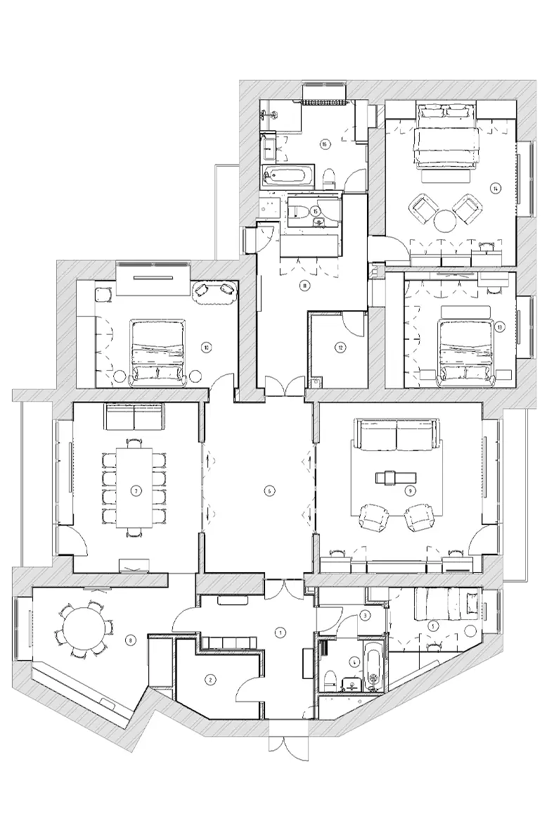 Приятные на ощупь материалы и советский шик в интерьере исторической квартиры — проект Ивана Миняева и Марии Онучиной