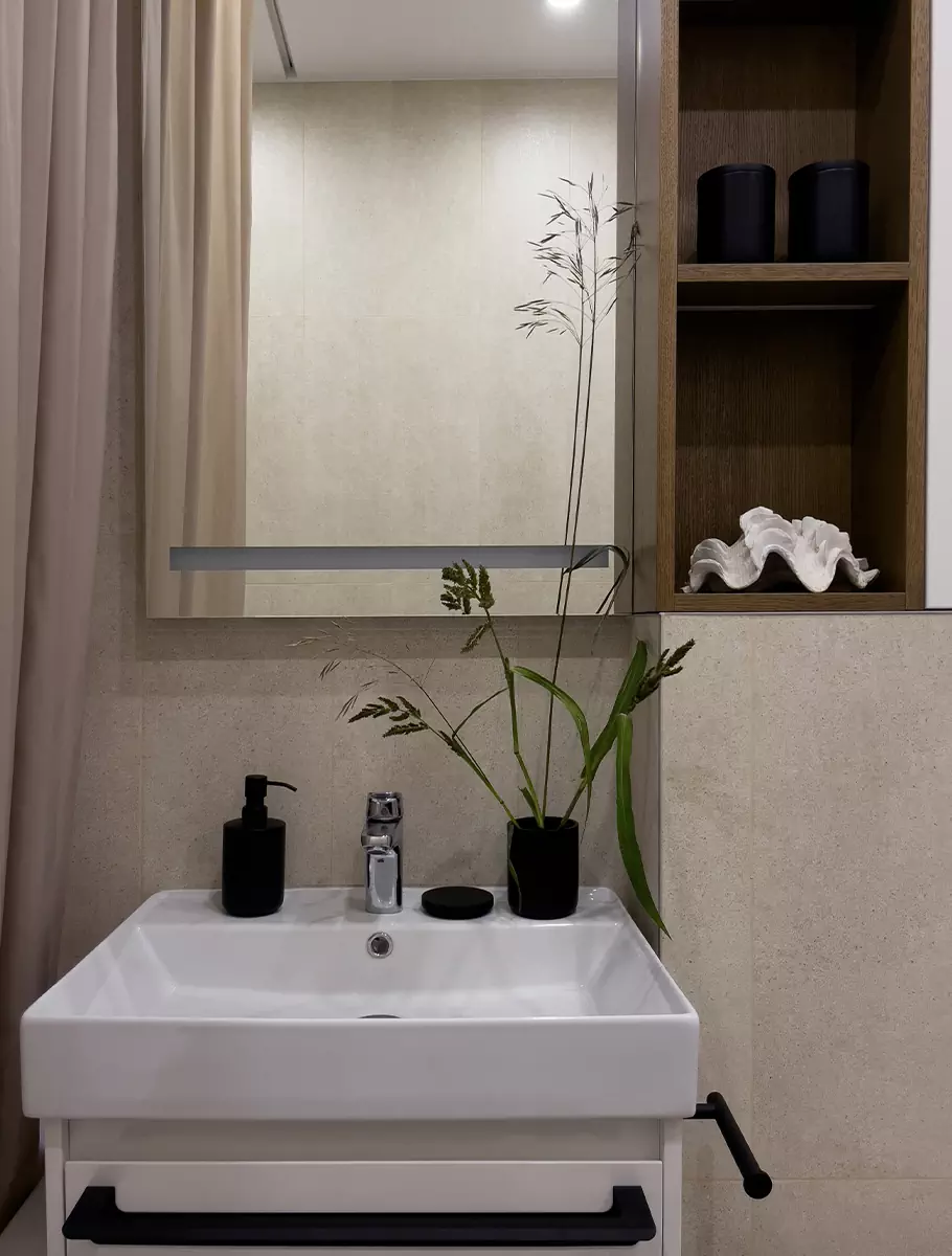 Морские оттенки и трансформируемая мебель в интерьере квартиры площадью 26 квадратных метров — проект Ирины Ващенко