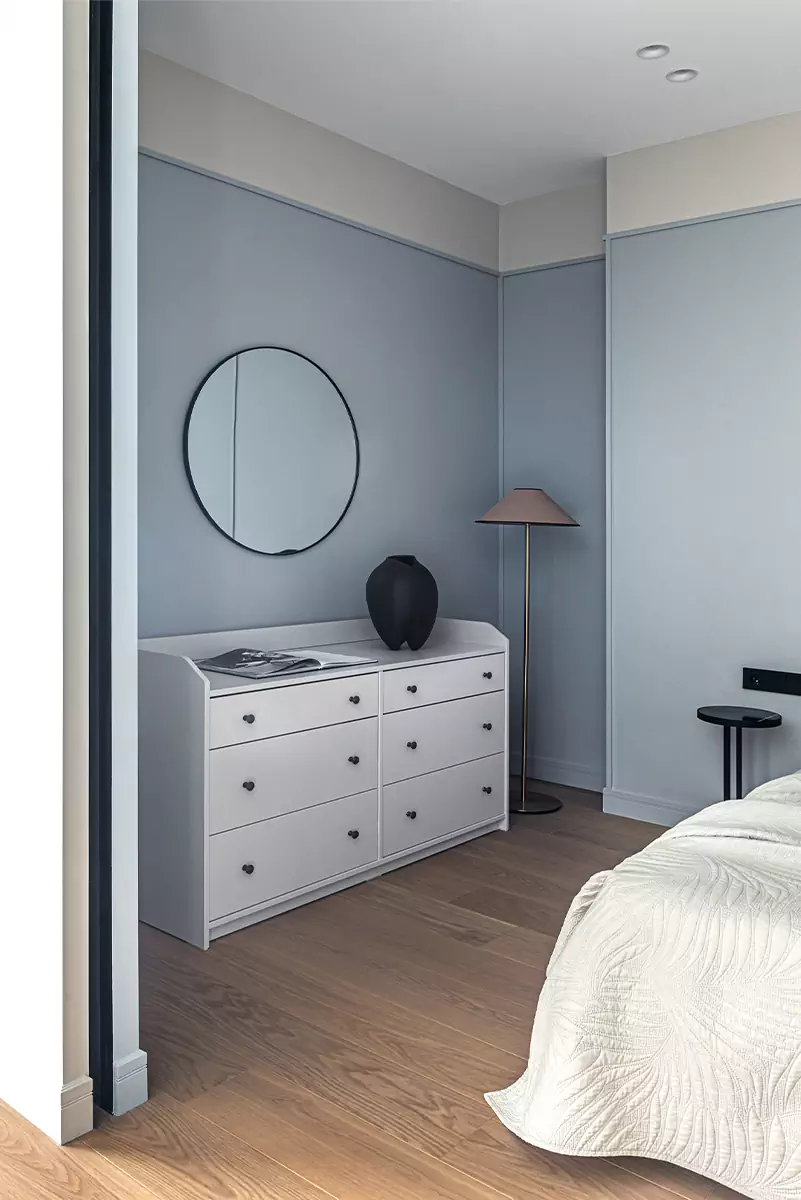 Пастельные тона и мягкие формы в интерьере квартиры для семьи с детьми — проект Анны и Дмитрия Коробко