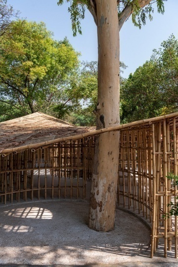 Бамбуковый павильон AtArchitecture вдохновлен ручными ткацкими станками
