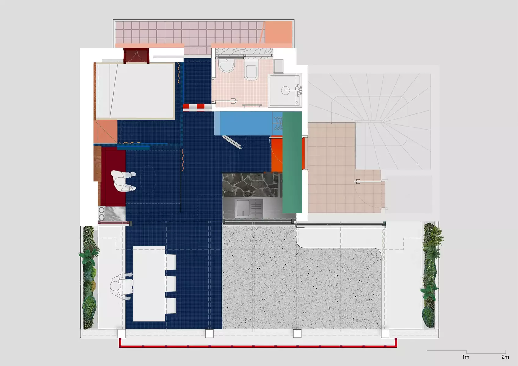Интерьер эклектичной квартиры площадью 22 квадратных метра для тех человек — проект студии Point Supreme