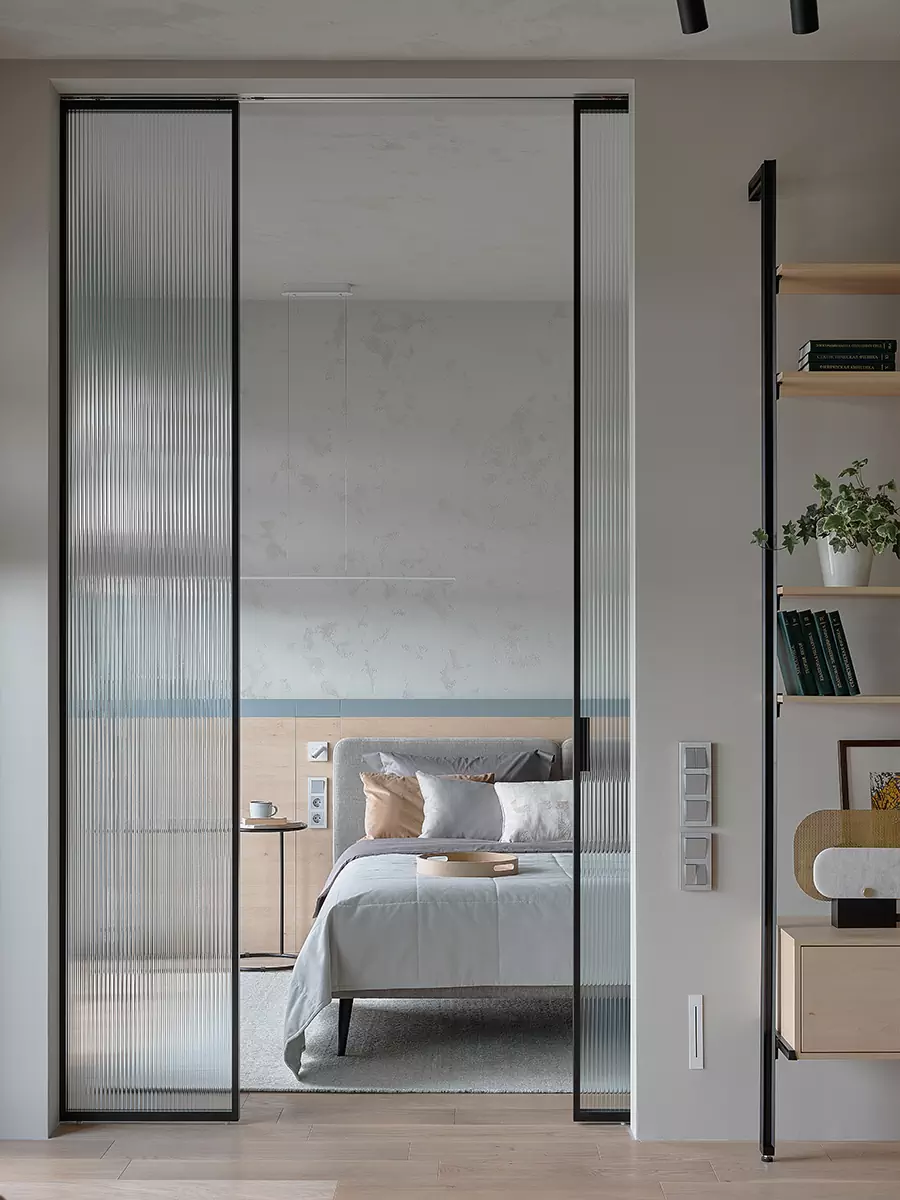 Интерьер квартиры для молодого человека, вдохновленный образом реки — проект Татьяны Ершовой