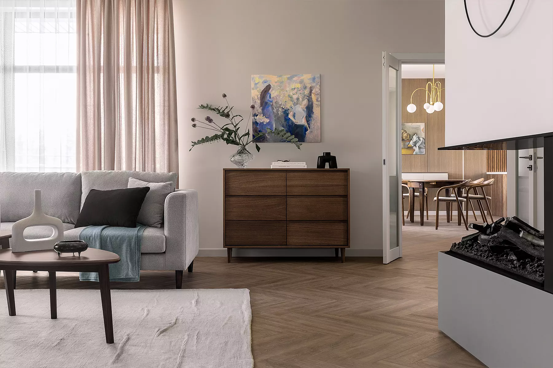 Ничего лишнего: сдержанный интерьер коттеджа для небольшой семьи — проект Оксаны Жердевой