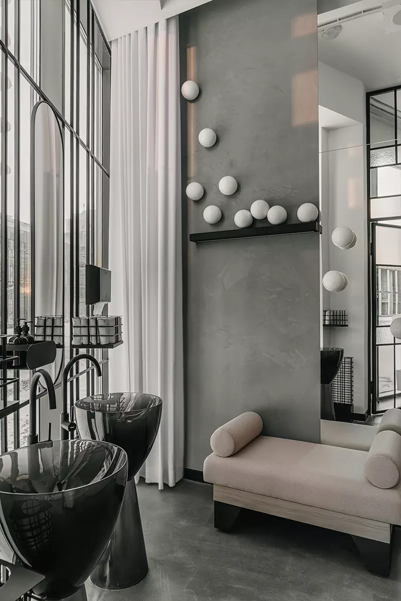 Воздушный интерьер модного гастрономического пространства в Тюмени — проект Анастасии Суховой