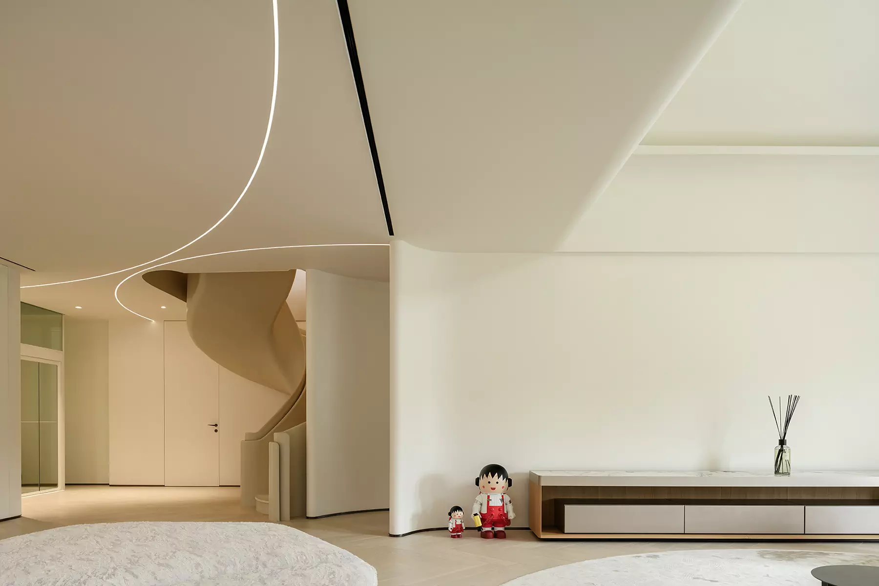 Гармоничный интерьер квартиры в Шанхае с комнатой для медитации — проект Noble Fit & Fun Connection