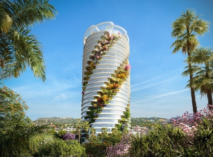 Foster + Partners построит здание со спиралевидными террасами в Голливуде