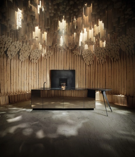Диебедо Фрэнсис Кере построил павильон из еловых бревен для бренда кухонь Next125