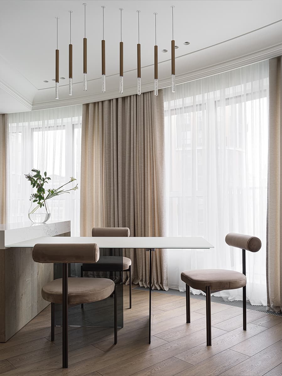 Элегантный интерьер квартиры со сложной планировкой и продуманной детской — проект Евгения Яковлевой