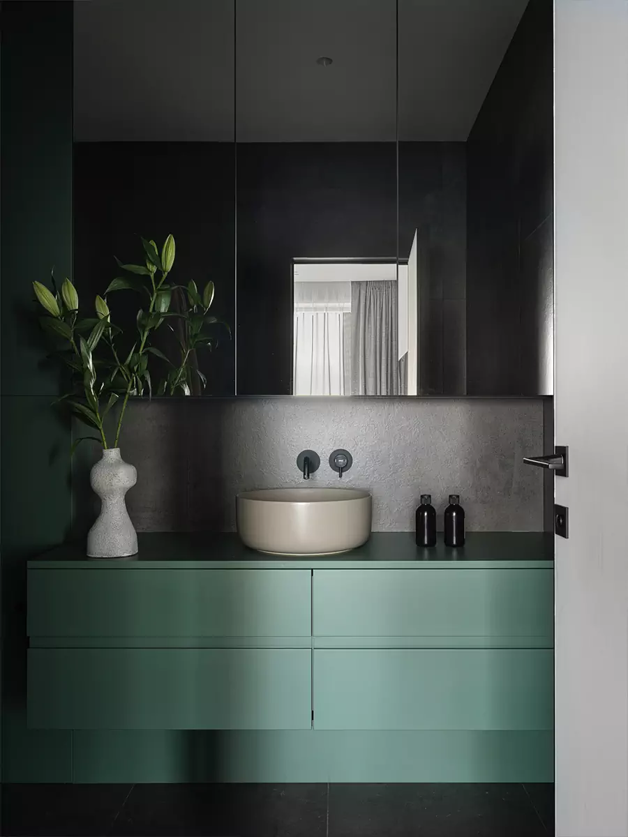 Визуальная чистота в интерьере квартиры на 23 этаже небоскреба с видом на Москву-реку — проект Натальи Федотовой