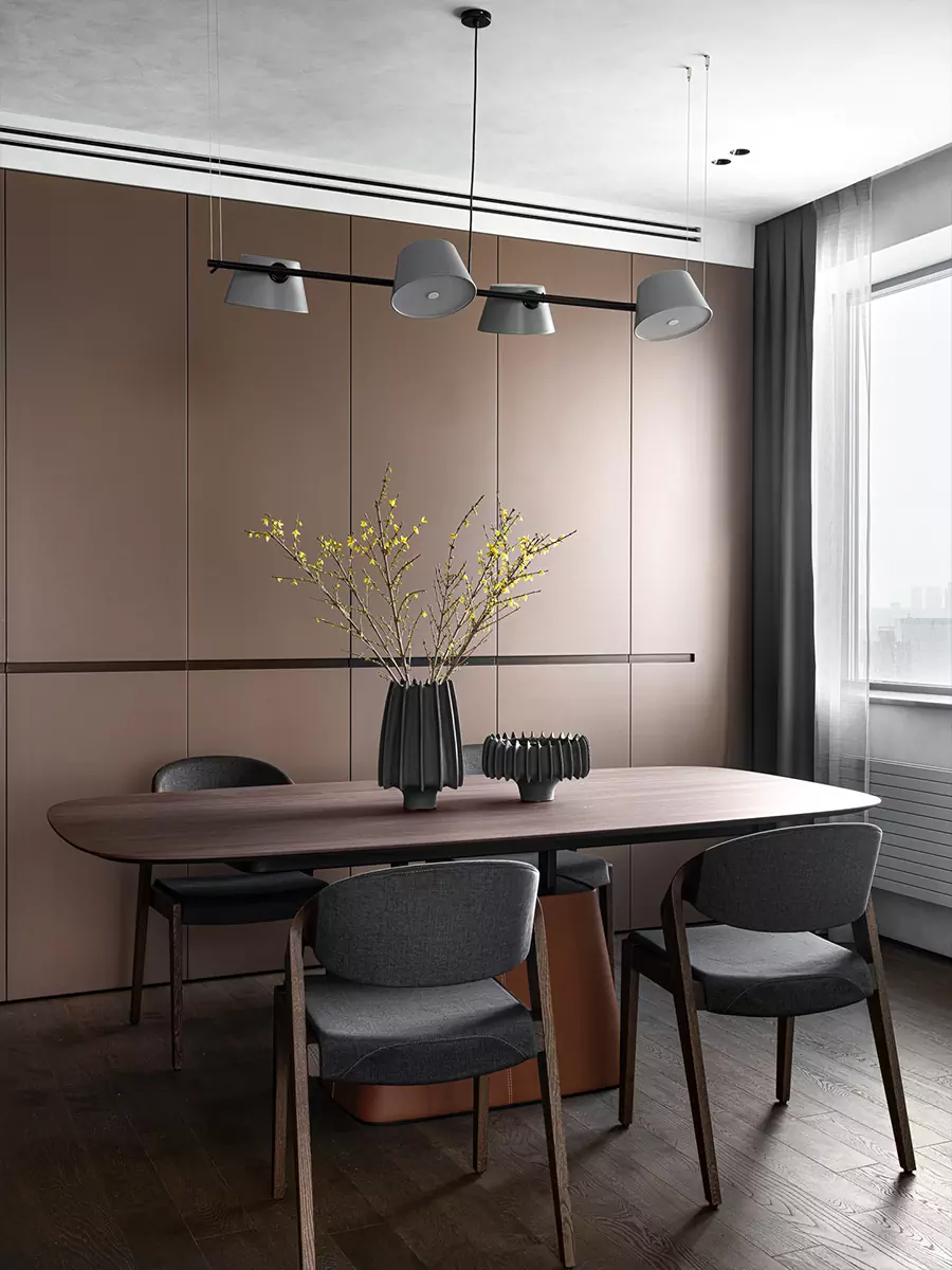 Визуальная чистота в интерьере квартиры на 23 этаже небоскреба с видом на Москву-реку — проект Натальи Федотовой