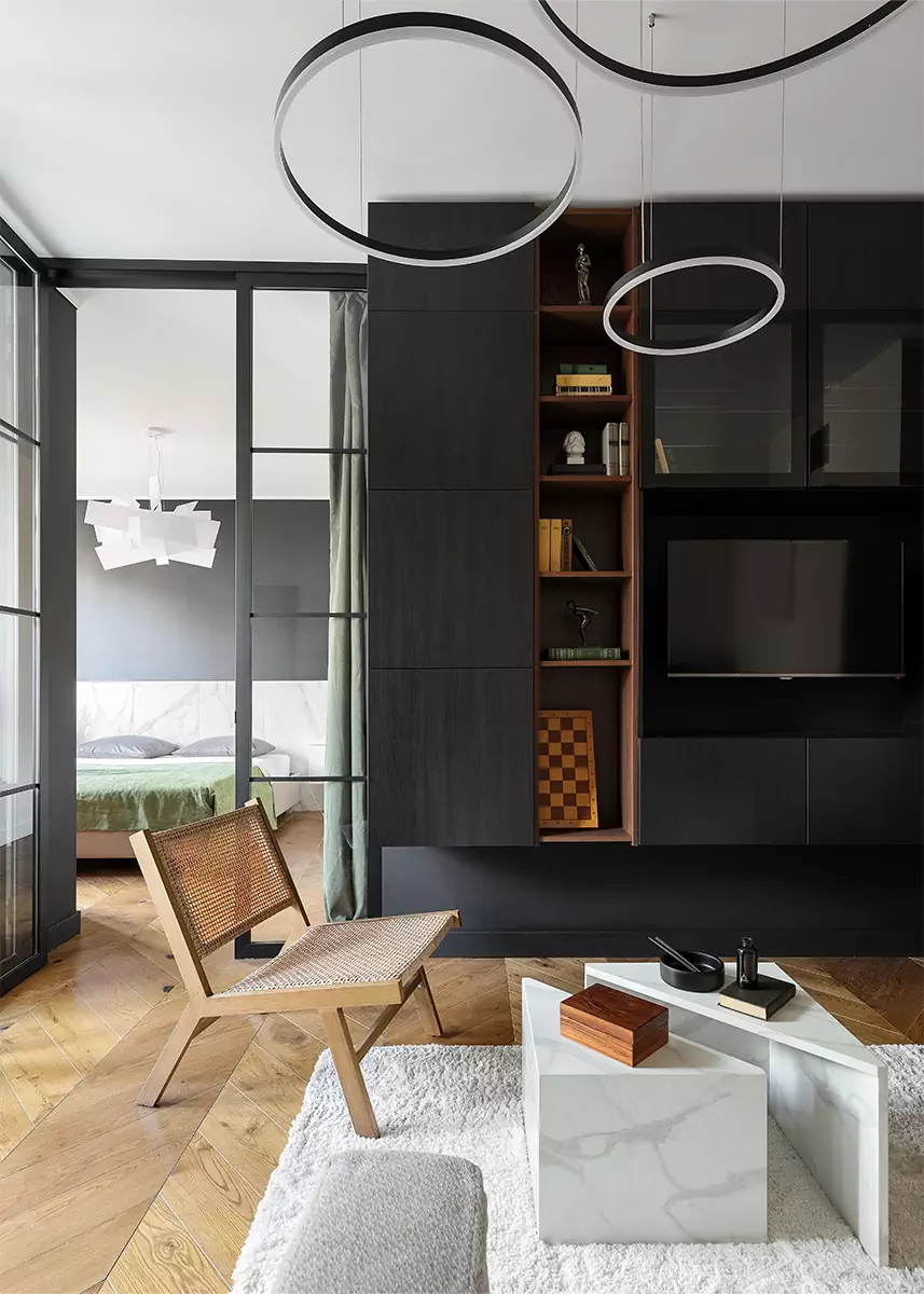 Аутентичные осколки советских времен в современном интерьере квартиры для семейной пары — проект бюро nsmb