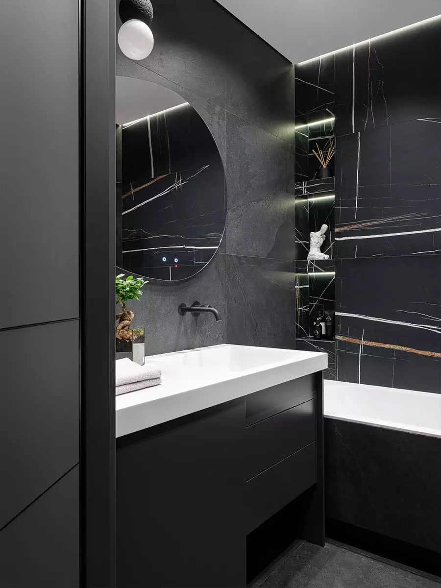 Динамичный интерьер квартиры, построенный на цветовых контрастах — проект Юлии Красниковой