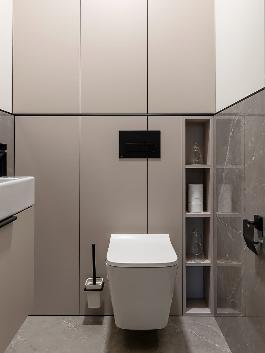 Графичные детали и контрастные сочетания в интерьере квартиры для молодого IT-специалиста — проект Ольги Купчинской