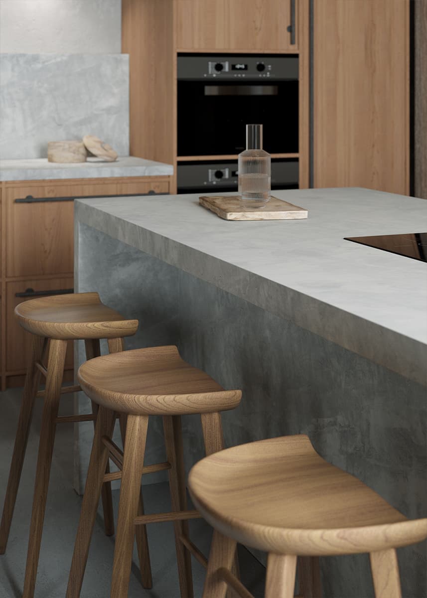 Брутальные фактуры и отсылки к модернизму в интерьере старинного парижского коттеджа — проект BRANCH STUDIO