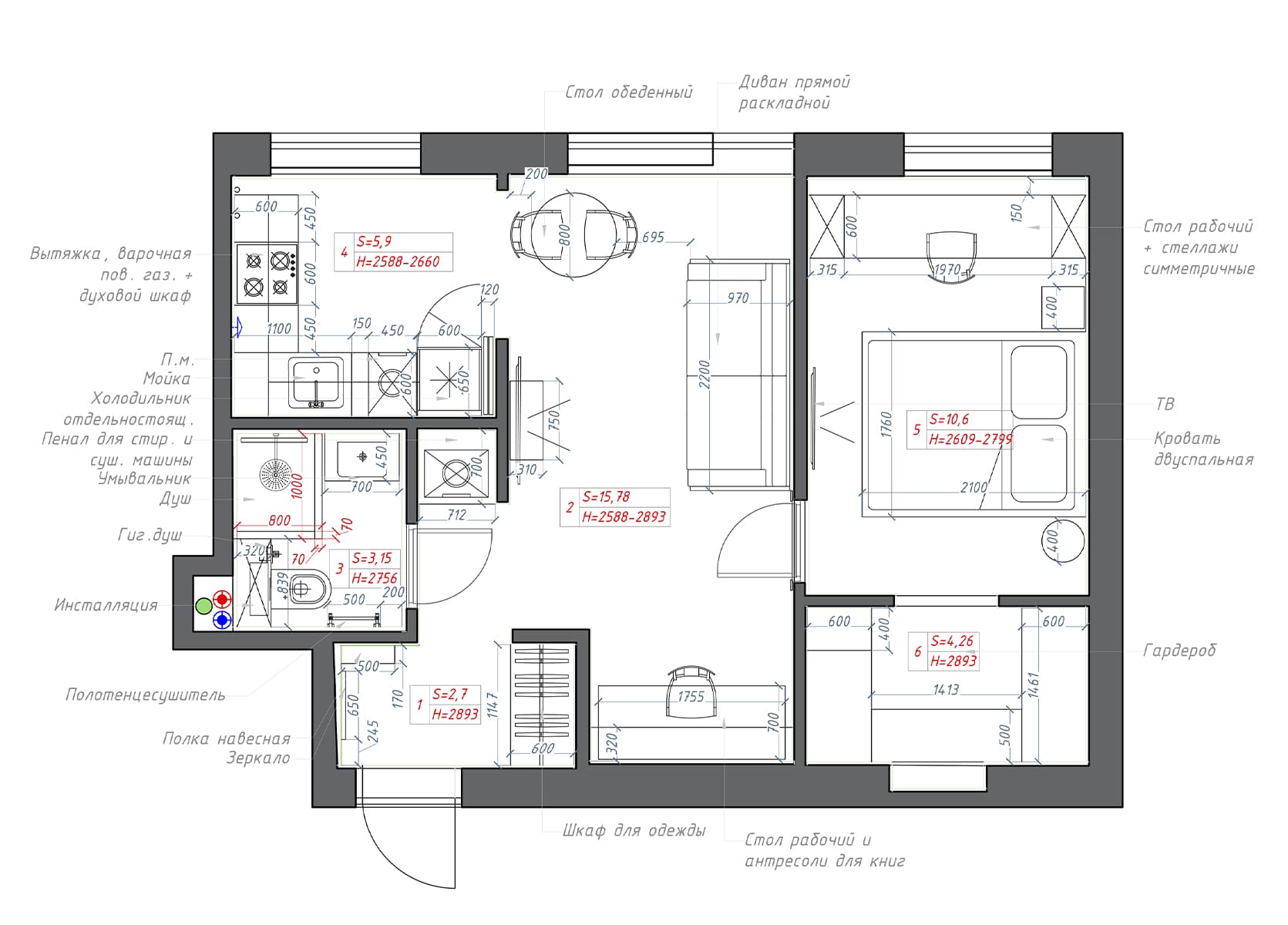 Теплый интерьер небольшой, но функциональной квартиры с винтажными деталями – проект Виолетты Колтан