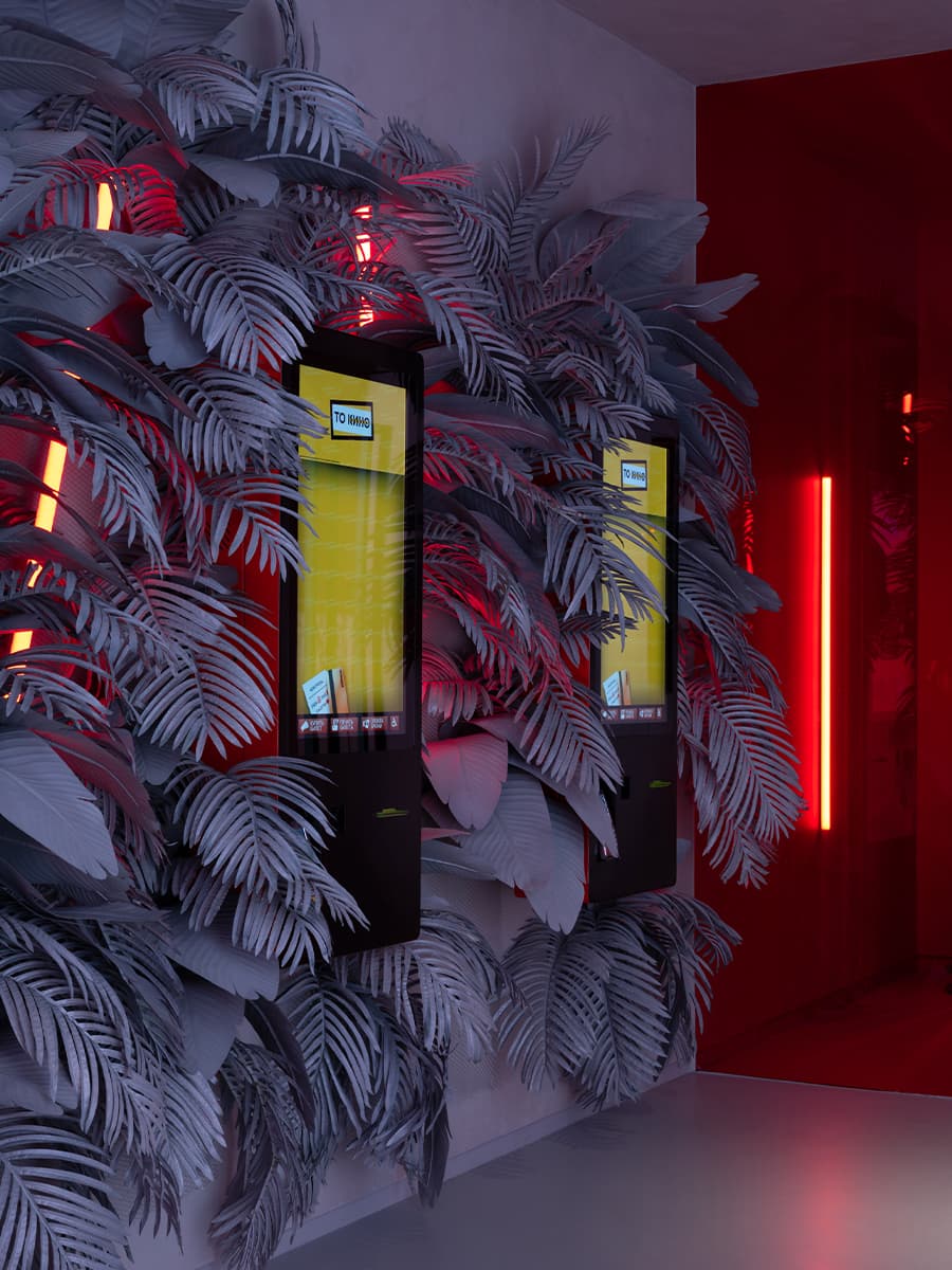 Отсылки к кинопленке, световые кубы, динамичное пространство и историческая локация кинотеатра в Санкт-Петербурге — проект DA Bureau