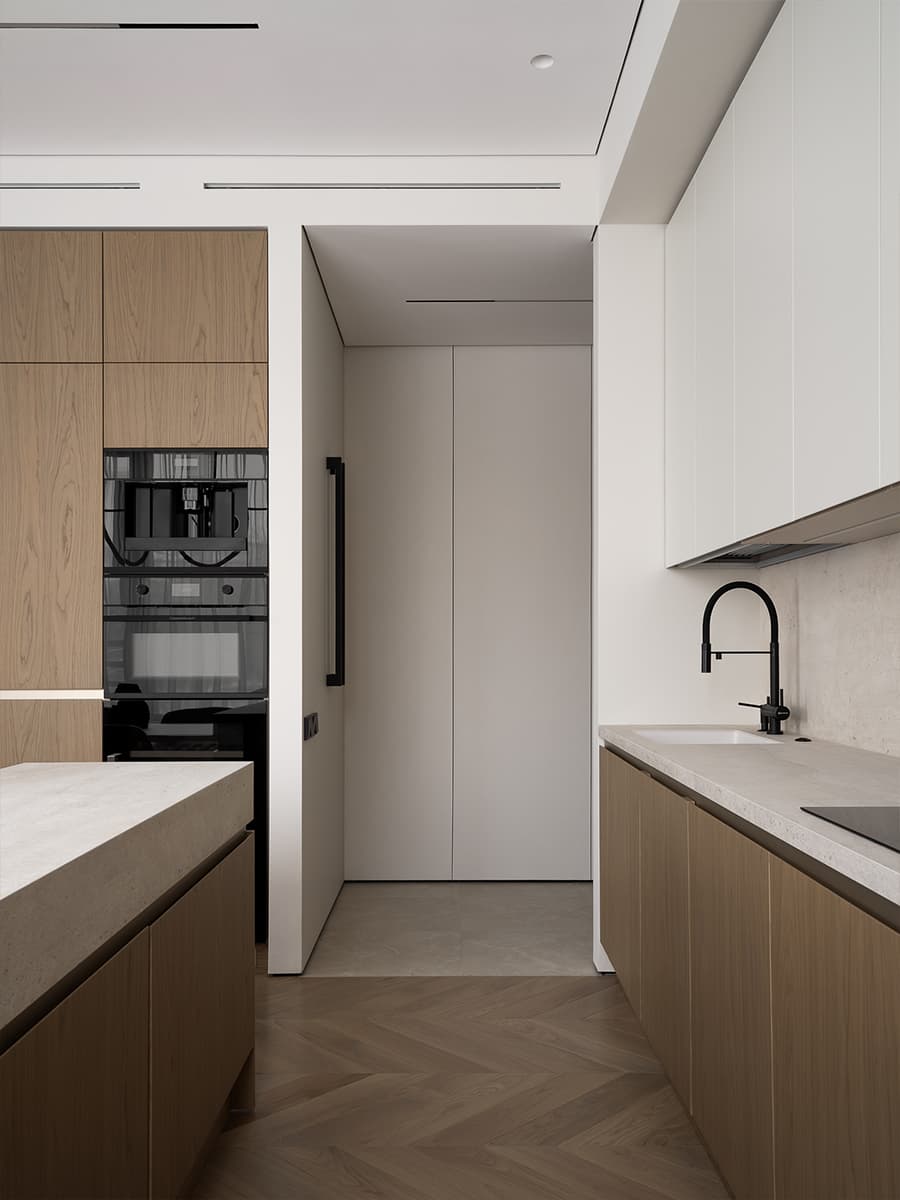 Природные текстуры и авторские гипсовые панно в интерьере квартиры в новостройке – проект студии OSOME