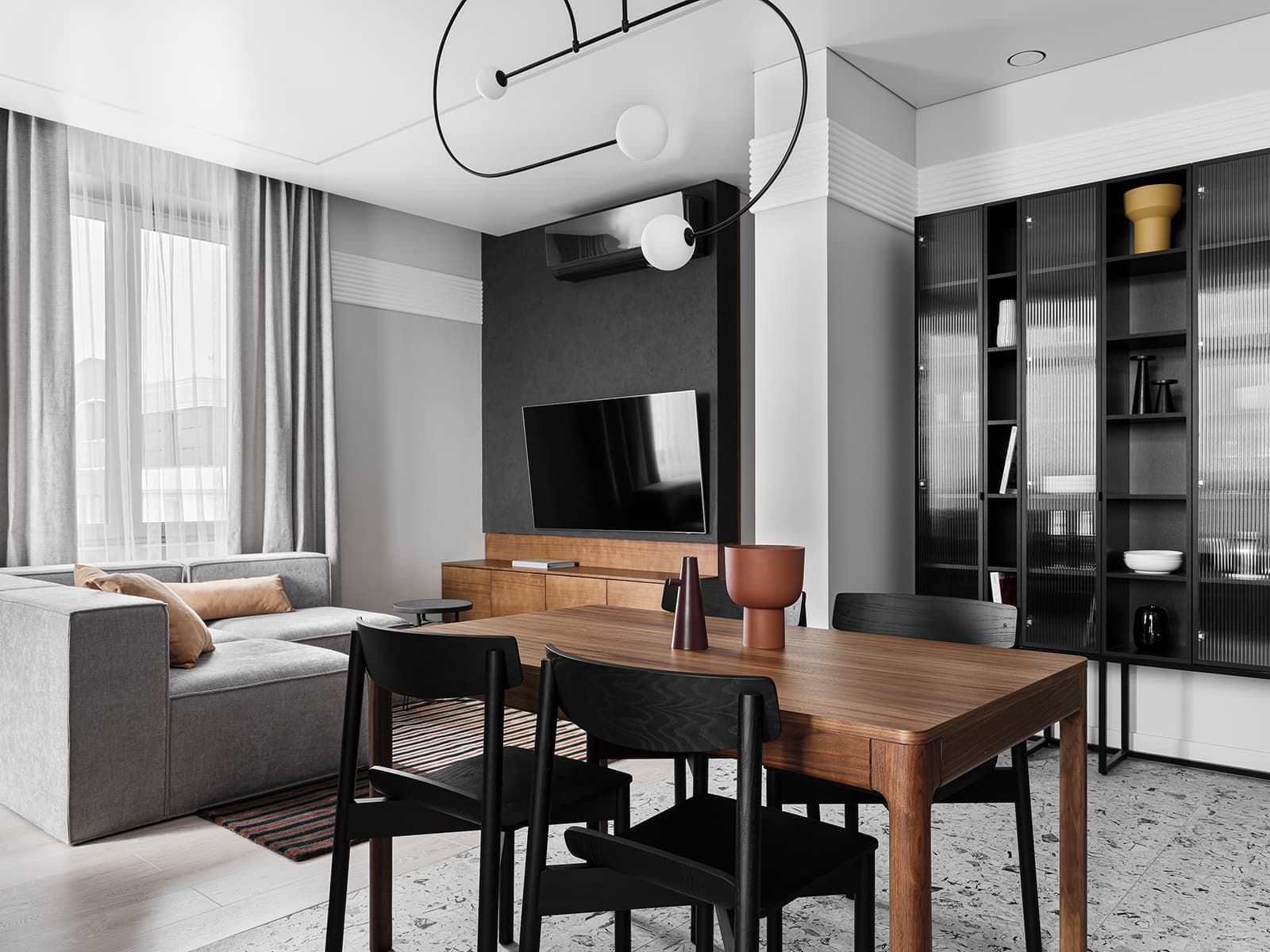 Интерьер квартиры с собственной музыкальной студией для молодого бизнесмена — проект Алины Пужак