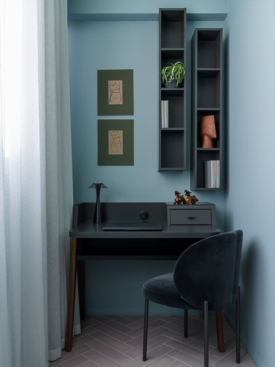 Принты, молдинги и живые растения в интерьере квартиры для матери с дочкой — проект Анны Котлинской