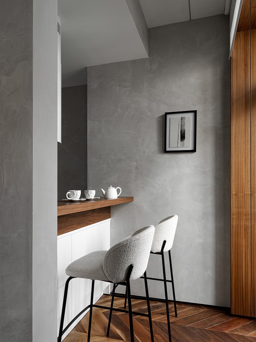 Светлый интерьер квартиры в центре Москвы с отсылками к экостилю — проект OMNIA STUDIO