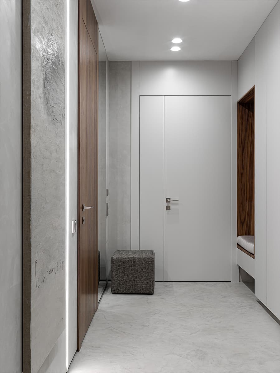 Светлый интерьер квартиры в центре Москвы с отсылками к экостилю — проект OMNIA STUDIO