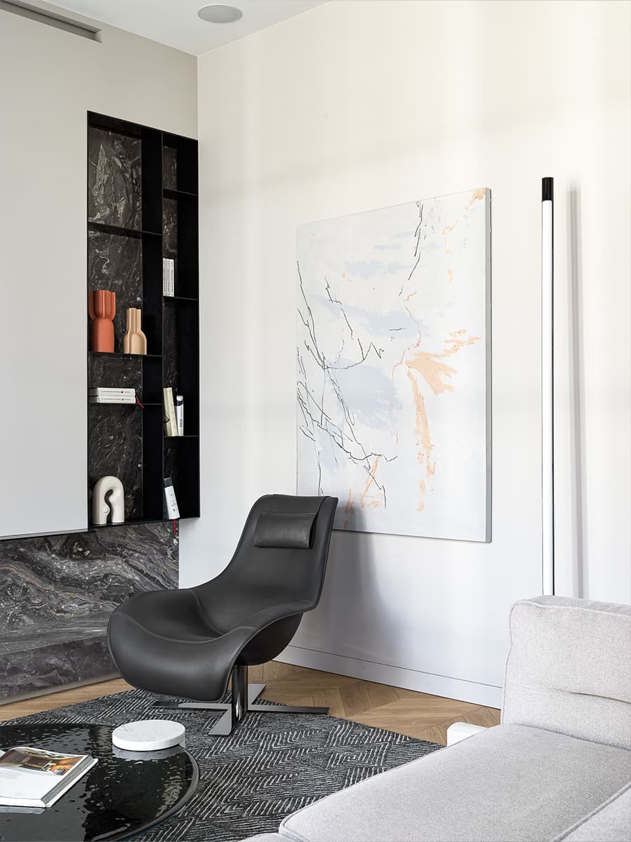 Контраст классики и современности в интерьере стильной московской квартиры — проект DE & DE Studio