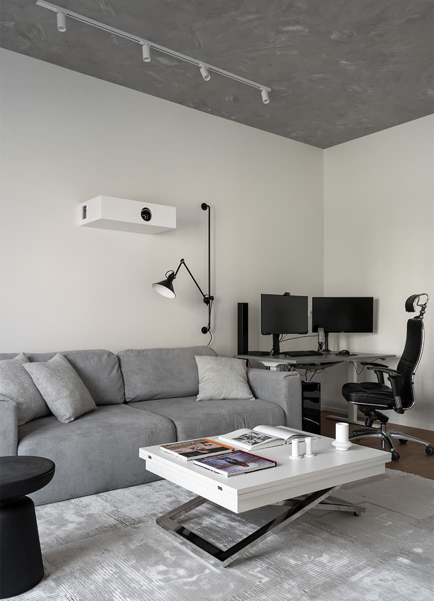 Расслабленный интерьер большой квартиры для молодого человека — проект Ольги Копосовой