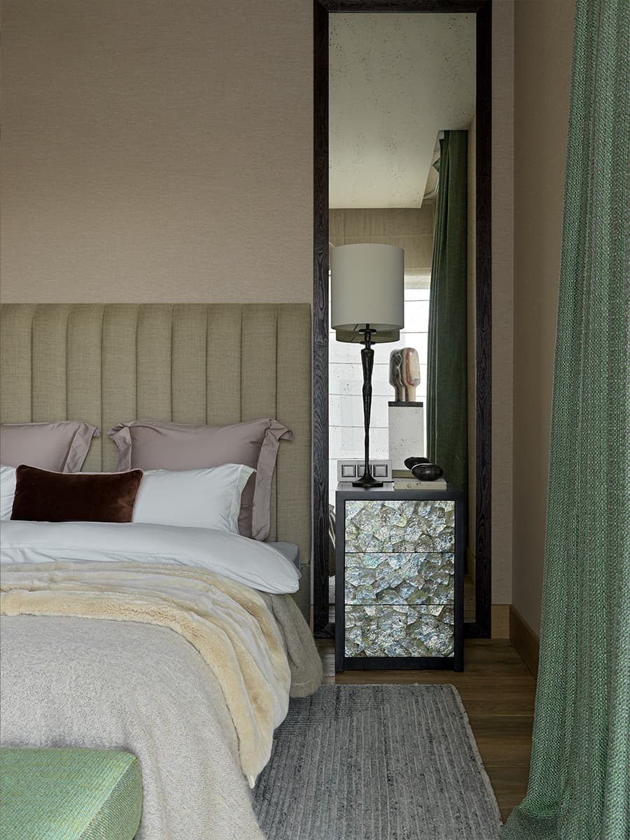 Плавные узоры мрамора и сланца в интерьере семейной квартиры — проект Анастасии Марченковой