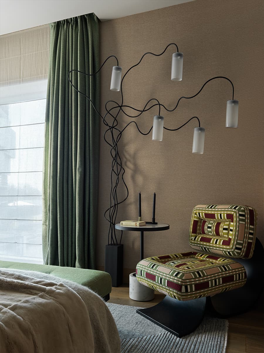 Плавные узоры мрамора и сланца в интерьере семейной квартиры — проект Анастасии Марченковой