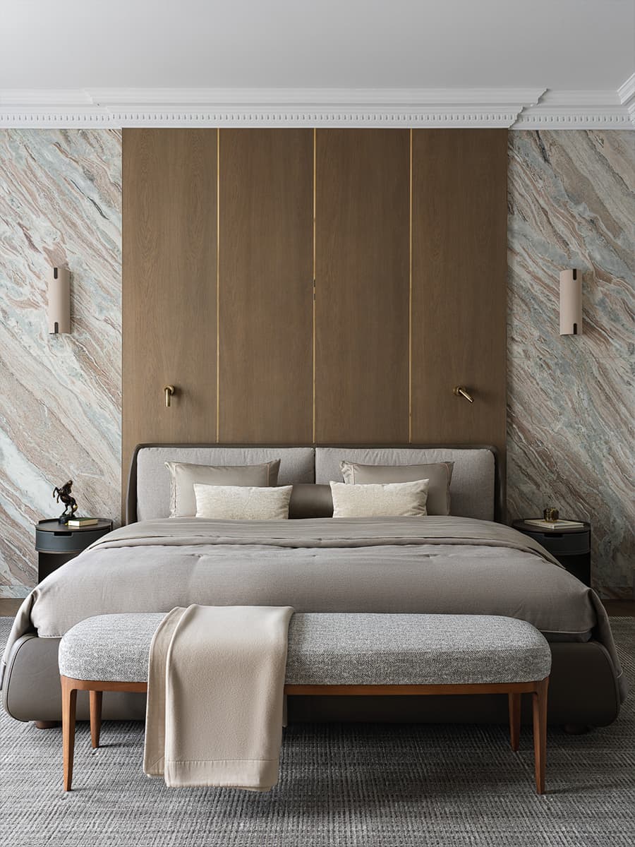 Эмоциональное искусство и обилие мрамора в интерьере респектабельного загородного дома — проект Ирины Марковской