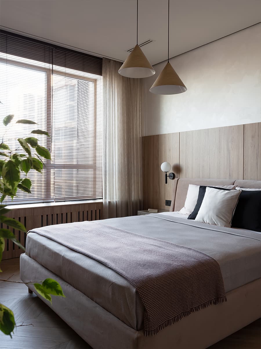 Лиловая кухня и обилие зеленого цвета в интерьере екатеринбургской квартиры — проект Анны Лагутиной